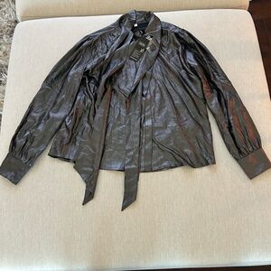 LilySilk 100% Mulberry Silk Button-Up Shirt